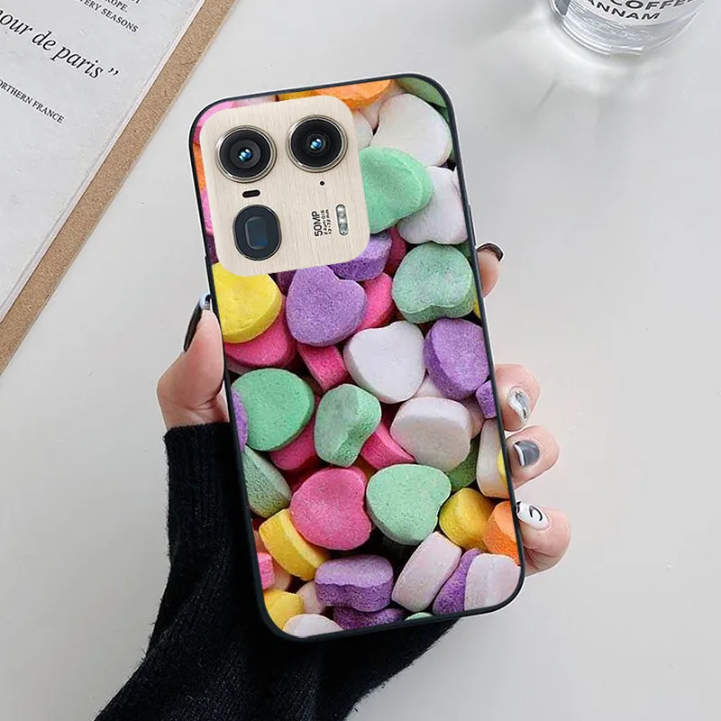 Lovely Cartoon Flower Soft Silicone Phone Cover for Motorola Edge 50 Ultra