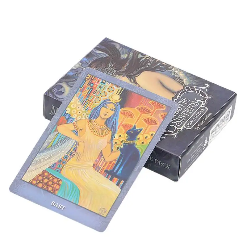 

Tarot Card Games Divination Cards Oracle Card 40pcs Tarot Cards Mystic Sisters Card Table Game English Tarot For Parties