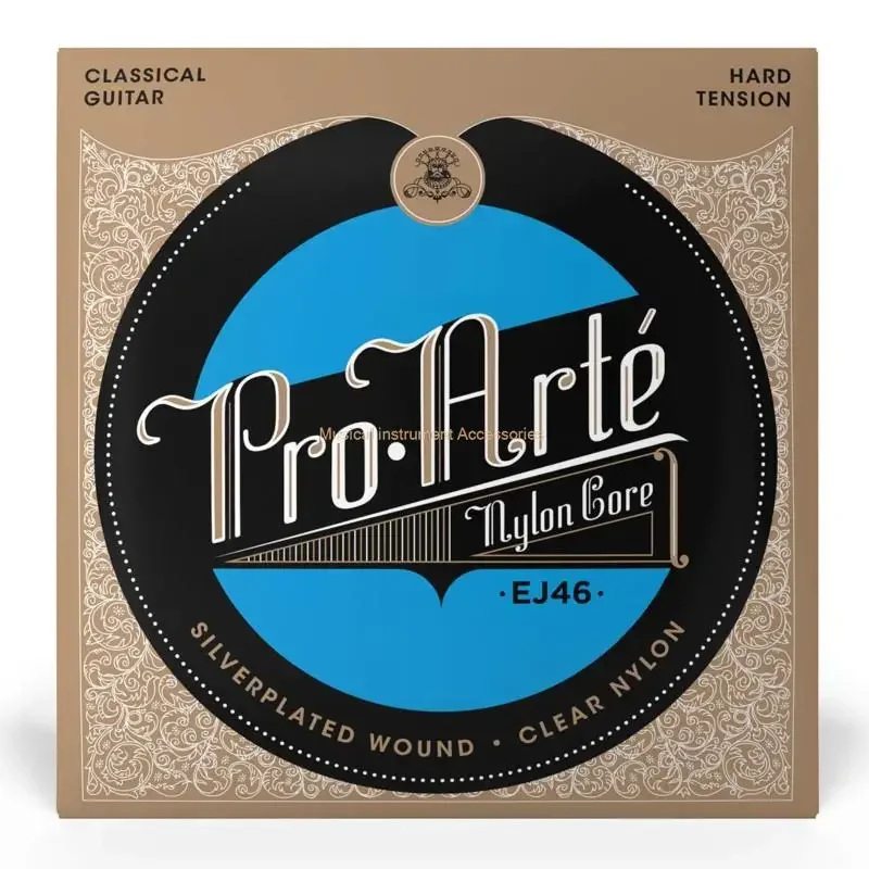Guitar Strings EJ46 Classical Nylon Guitar Strings Silver Plated Wound Nylon Core Hard Tension Rich In Tone Music Lovers' First Choice