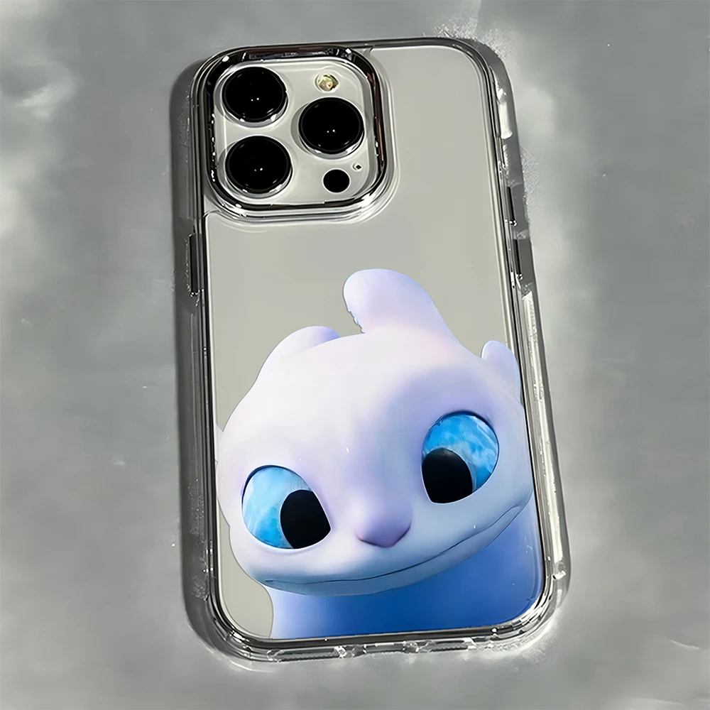 Charming Toothless Fury Dragon Transparent Silicone Phone Case