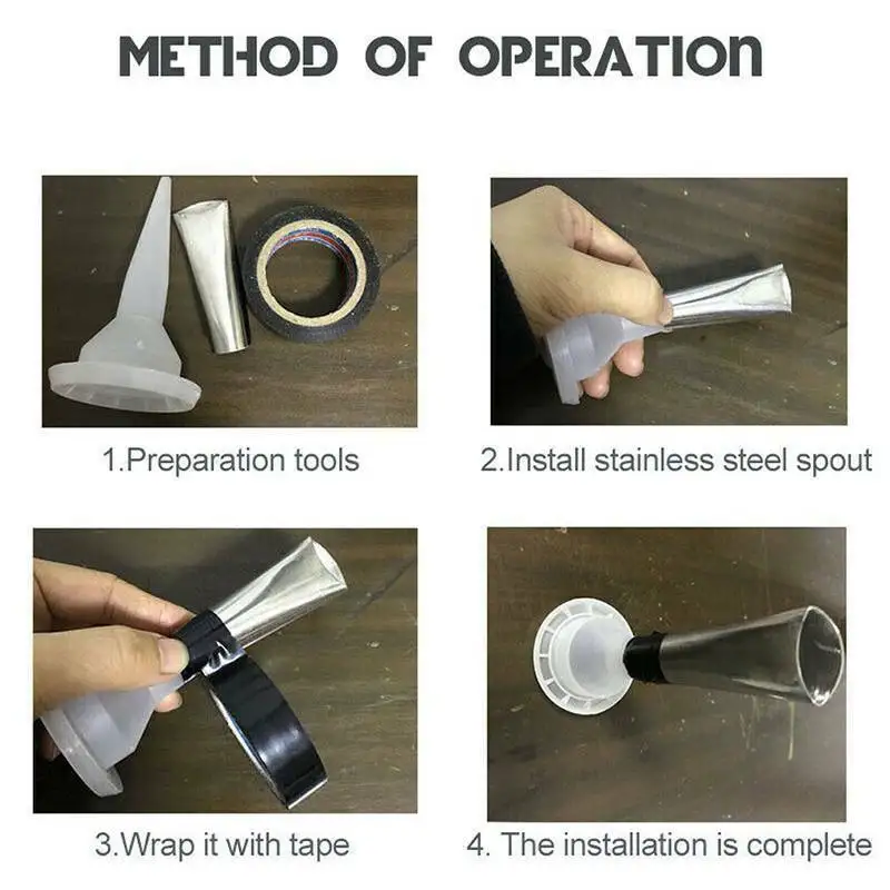 14PCS Stainless Steel Caulk Nozzle Glue Gun Nozzles Silicone Sealant Finishing Tool caulking tools caulking gun nozzles caulking nozzle