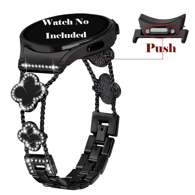 Elegant Stainless Steel Diamond Bracelet Strap
