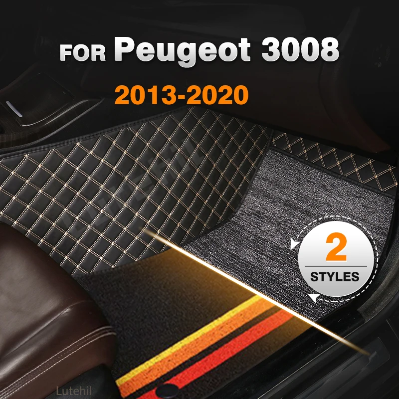 

Двухслойные автомобильные коврики для Peugeot 3008 2013 2014 2015 2016 2017 2018 2019 2020