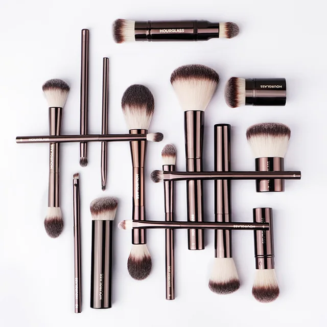 Hourglass-Pinceaux de maquillage, poudre, fond de teint, correcteur, fard à joues, bronzant, ombre à barrage, eye-blogueur, pinceau sculptant 1