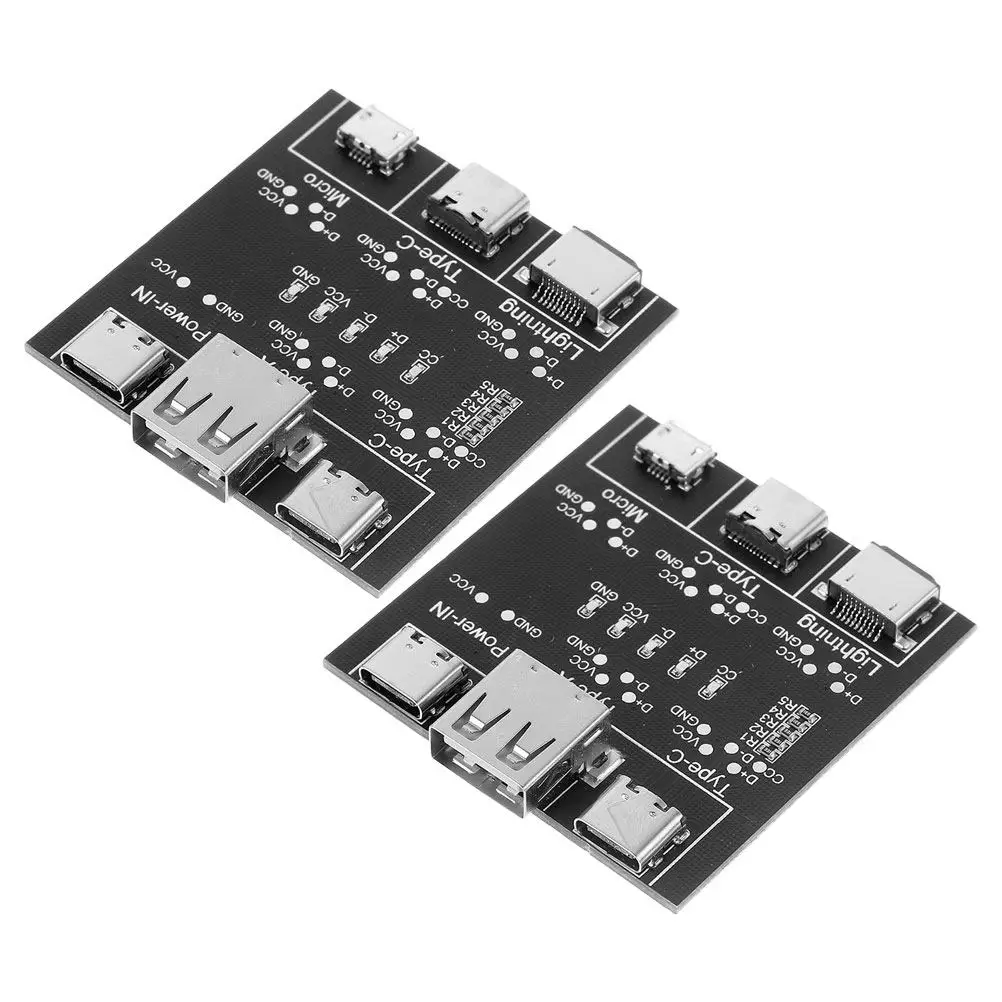 2Pcs 데이터 라인 테스트 보드 USB 케이블 테스터 도구 데이터 케이블용 빠른 감지 USB 테스터 다목적 호환성 정밀도