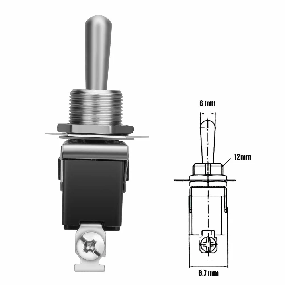 5Pcs 헤비 듀티 자동차 보트 로커 토글 스위치 15A 250V 2Pin SPST ON/OFF 로커 스위치 방수 부팅 spst 로커 스위치