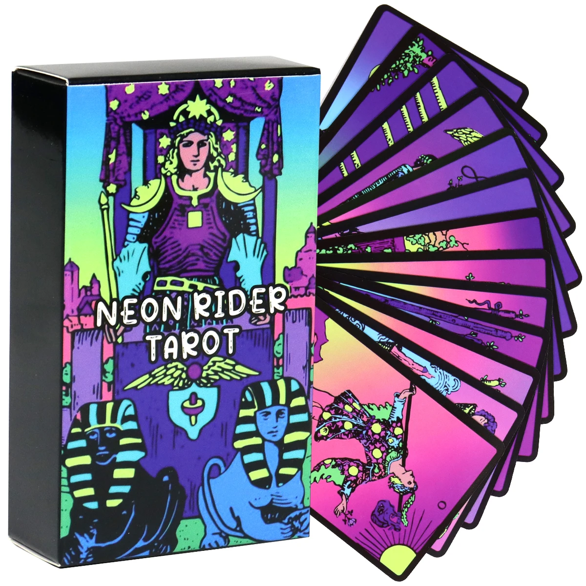 

Neon Rider Tarot Cards Original Tarot Deck Games Oracle Deck Divination Party Desktop Toy Entertainment Leisure 18+
