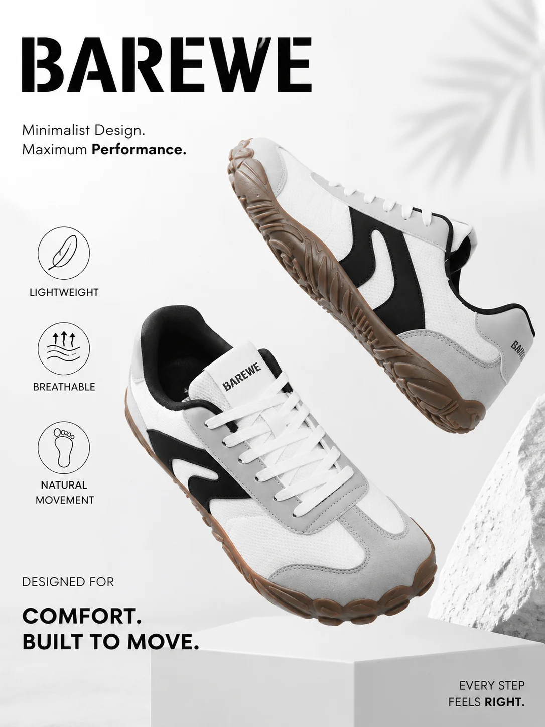 BAREWE Barefoot Comfort Walking Sneakers: Lightweight Outdoor Shoes for Men and Women