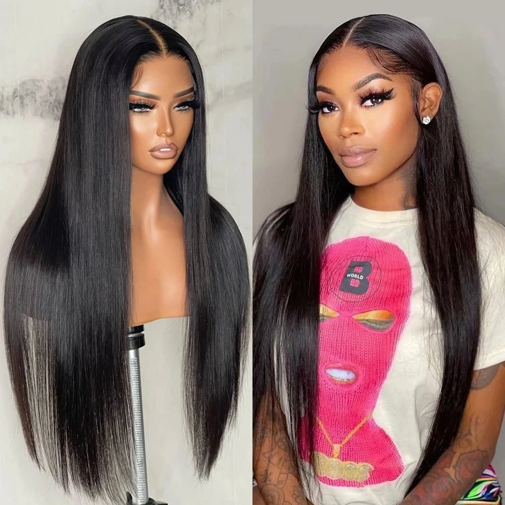 

Straight 30 Inch Lace Front Human Hair Wig For Black Women 13x4 13x6 Straight Lace Frontal Wig Preplucked Brazilian Wig