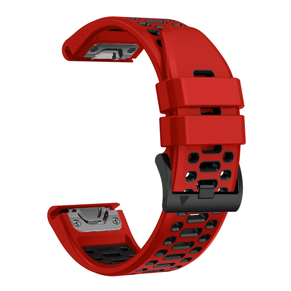 Breathable Sport Silicone Watch Band - Quickfit 26/22mm Strap