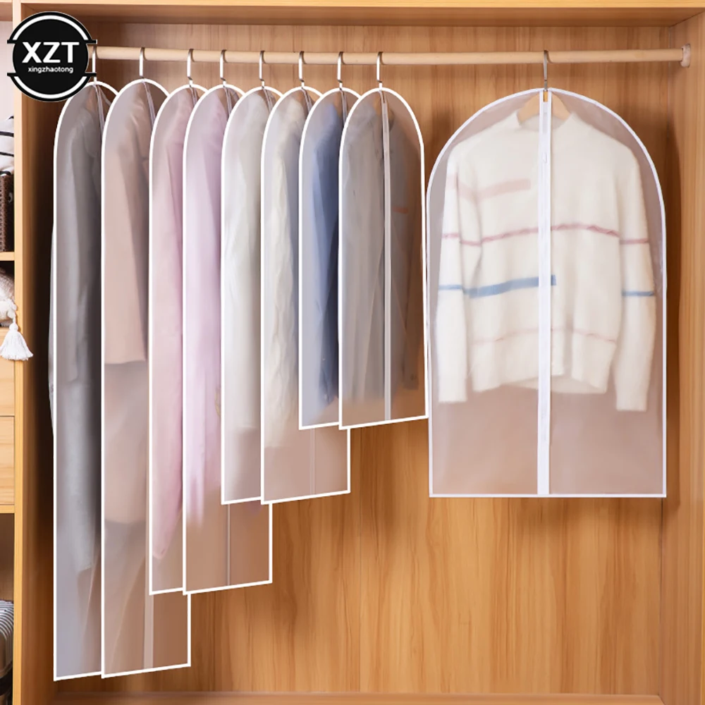 

Clothes Hanging Dust Cover Wedding Dress Cover Suit Coat Storage Bag Garment Bags Organizer Wardrobe Clothing Transparent Bag