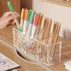 Water Ripple Acrylic Cosmetic Storage Box Makeup Brush Holder Organizer Lipstick Eyebrow Pencil Bathroom Storage Display Stand 5