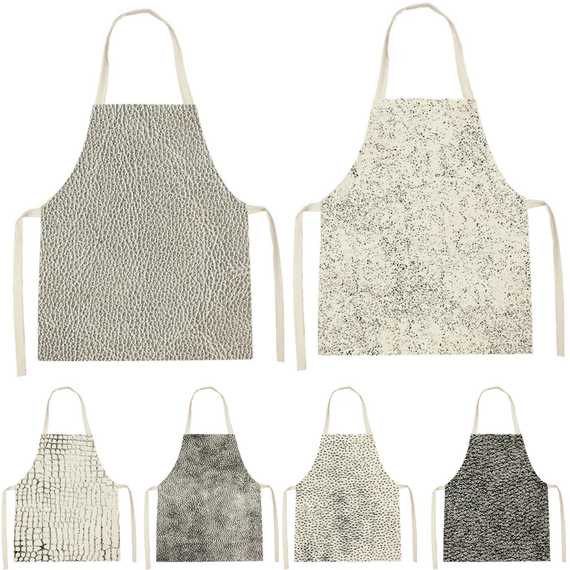 WQL2473 Kitchen Aprons for Women Linen Bibs Household Cleaning Apron Home Waterproof Chefs