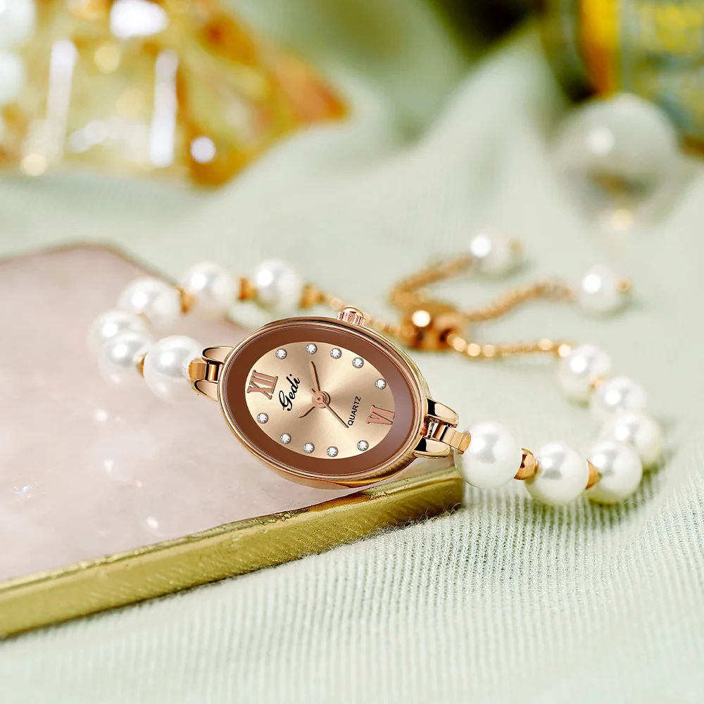 Cute Women Pearl Bracelet Watches Top Brand Luxury 30M Water Resistance Ladies Quartz Jewelry Watches Fashion Woman Accessories