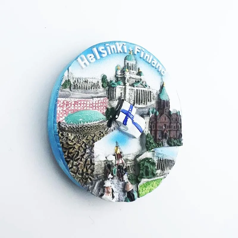 Pori Finlandia - Imán Para Nevera, Recuerdo De Viaje En 3D, Decoración De Nevera, Calcomanía Magnética Para Manualidades, Colección