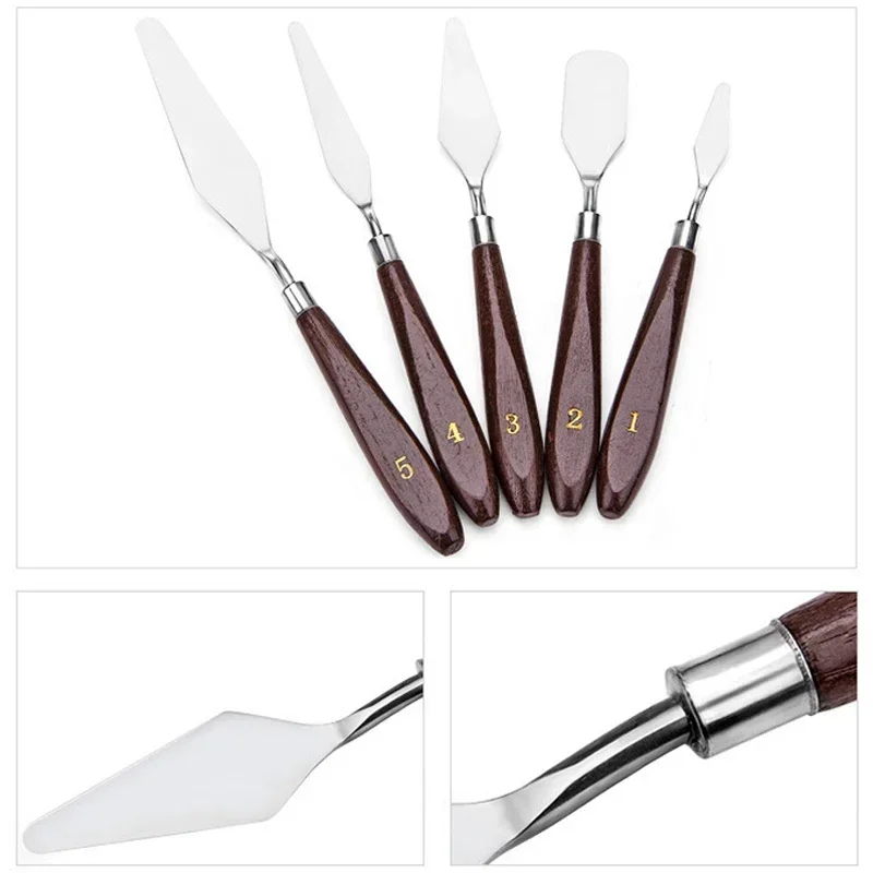 Oil Painting Knife Set 5pcs For Artist Oil Painting, Oil Painting Scrapers, oil painting knife,oil painting scrapers