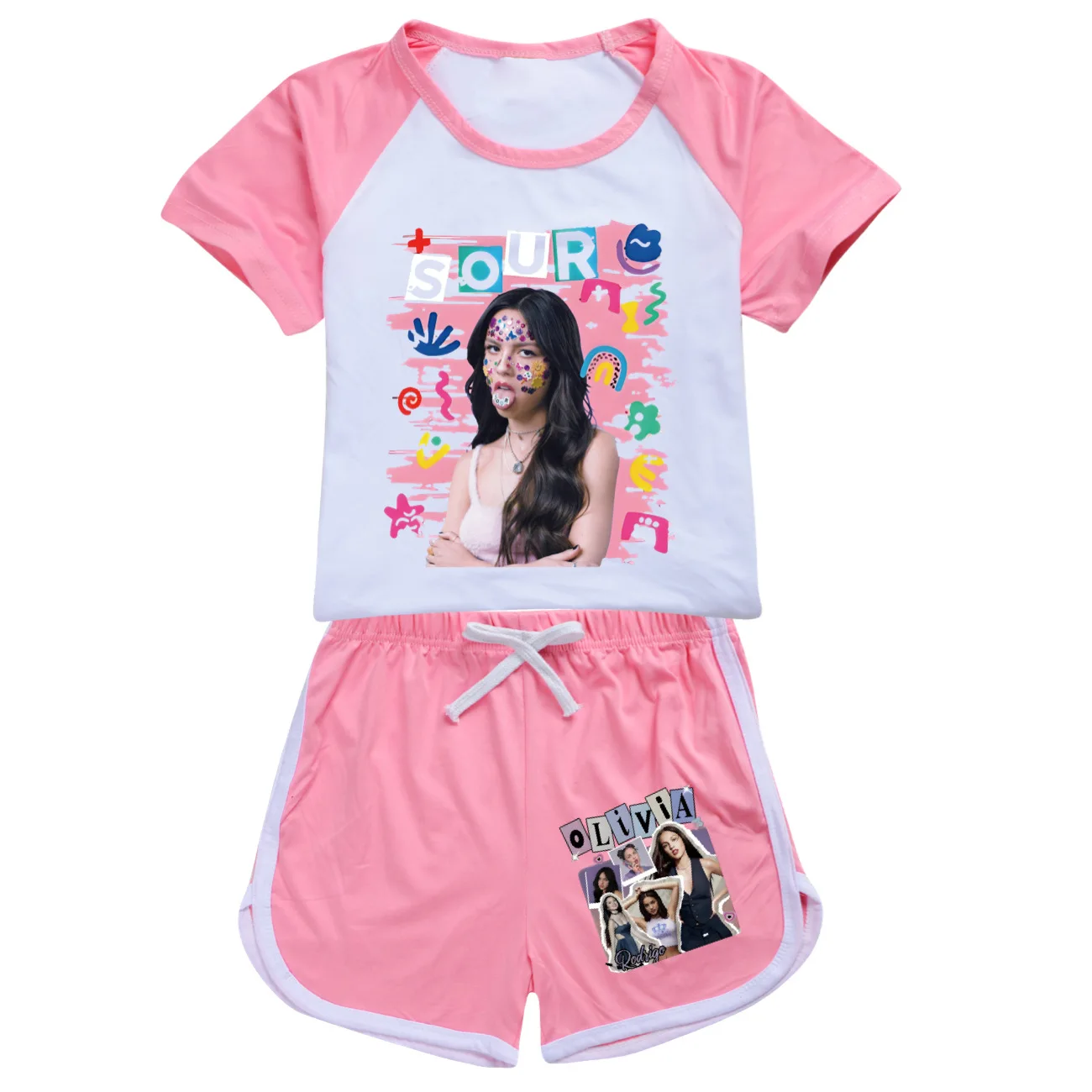 O-Olivia Cool R-Rodrigo Girl Pajamas Kids Clothing Boys T Shirt Shorts Set Boys Clothes 2-16Years Child Teenage Kids Sport Shirt 5