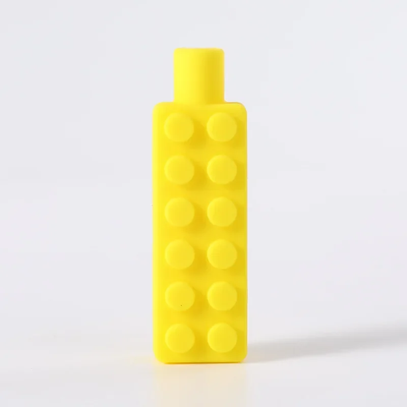 Sensory Chew Necklace Brick Chewy Kids pen cover shape Silicone Biting Pencil Topper Teether Toy, Silicone teether for childre