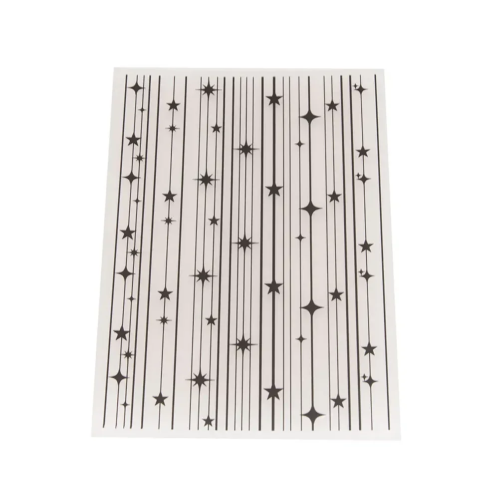 Plastic Embossing Folder Embossing Folder Stars on Lines Background Plastic Embossing Folder