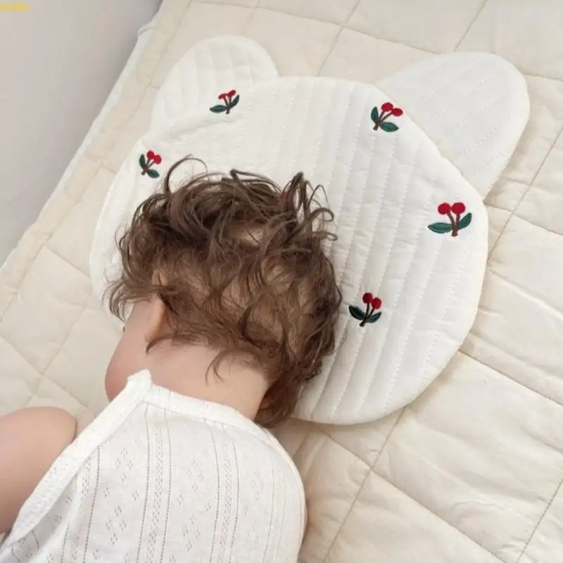 통기성 면 머리 받침 패드용 꽃 장식 수 놓은 베개