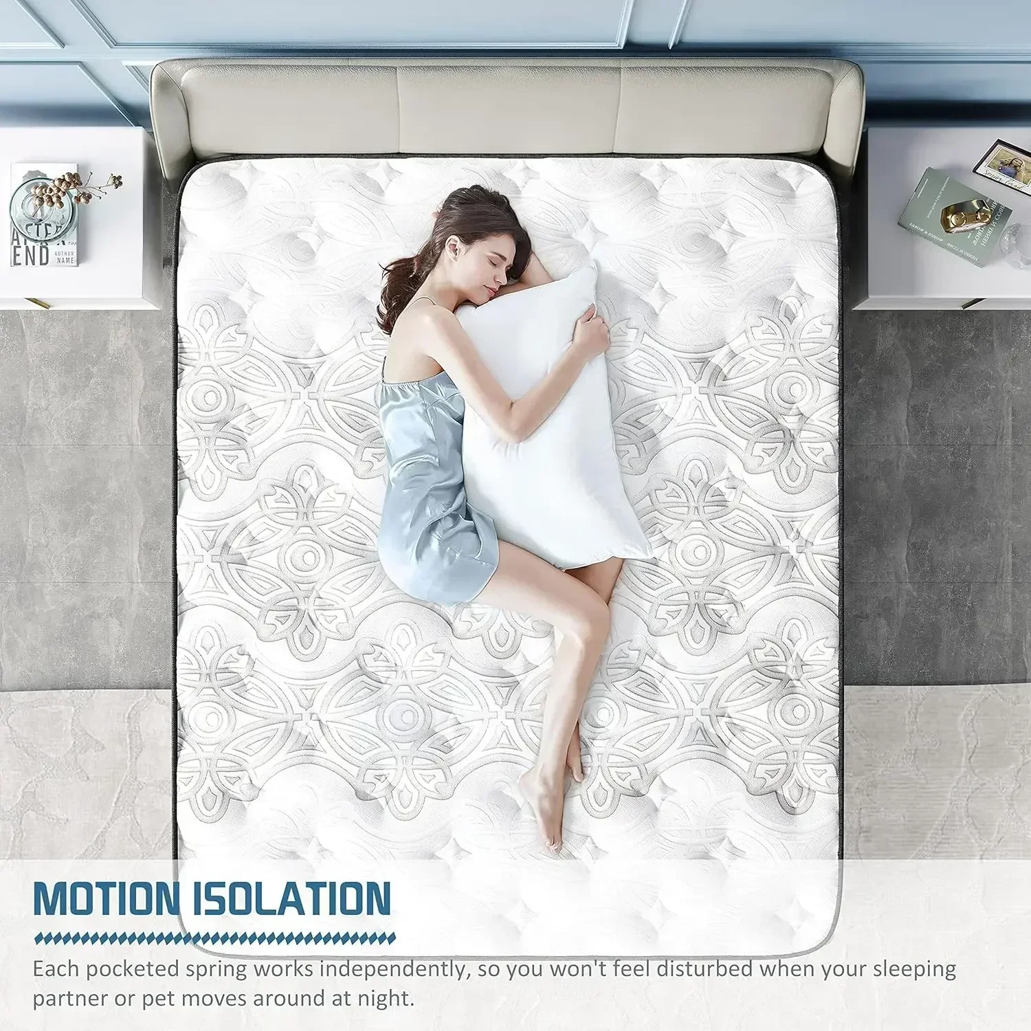 Furniture supplies Crystli King Mattresses 12 inch Memory Foam Mattress King Size Hybrid Mattress Medium Firm King Bed Mattress 6