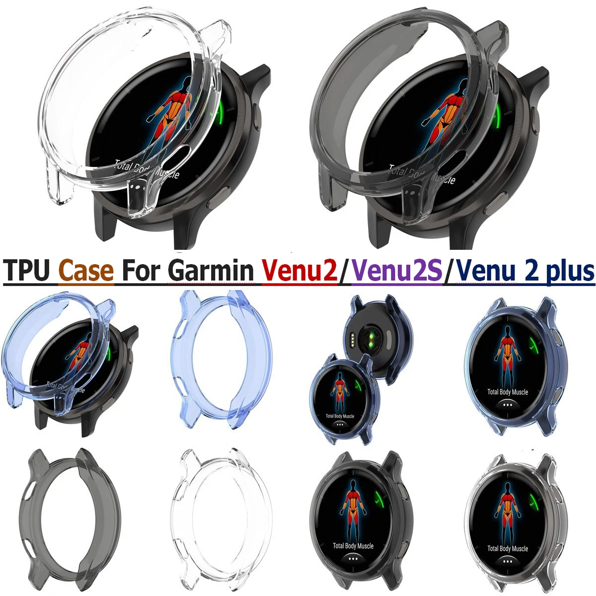 TPU Screen Protectors Case For Garmin Venu2/Venu2S/Venu 2 plus Bracelet