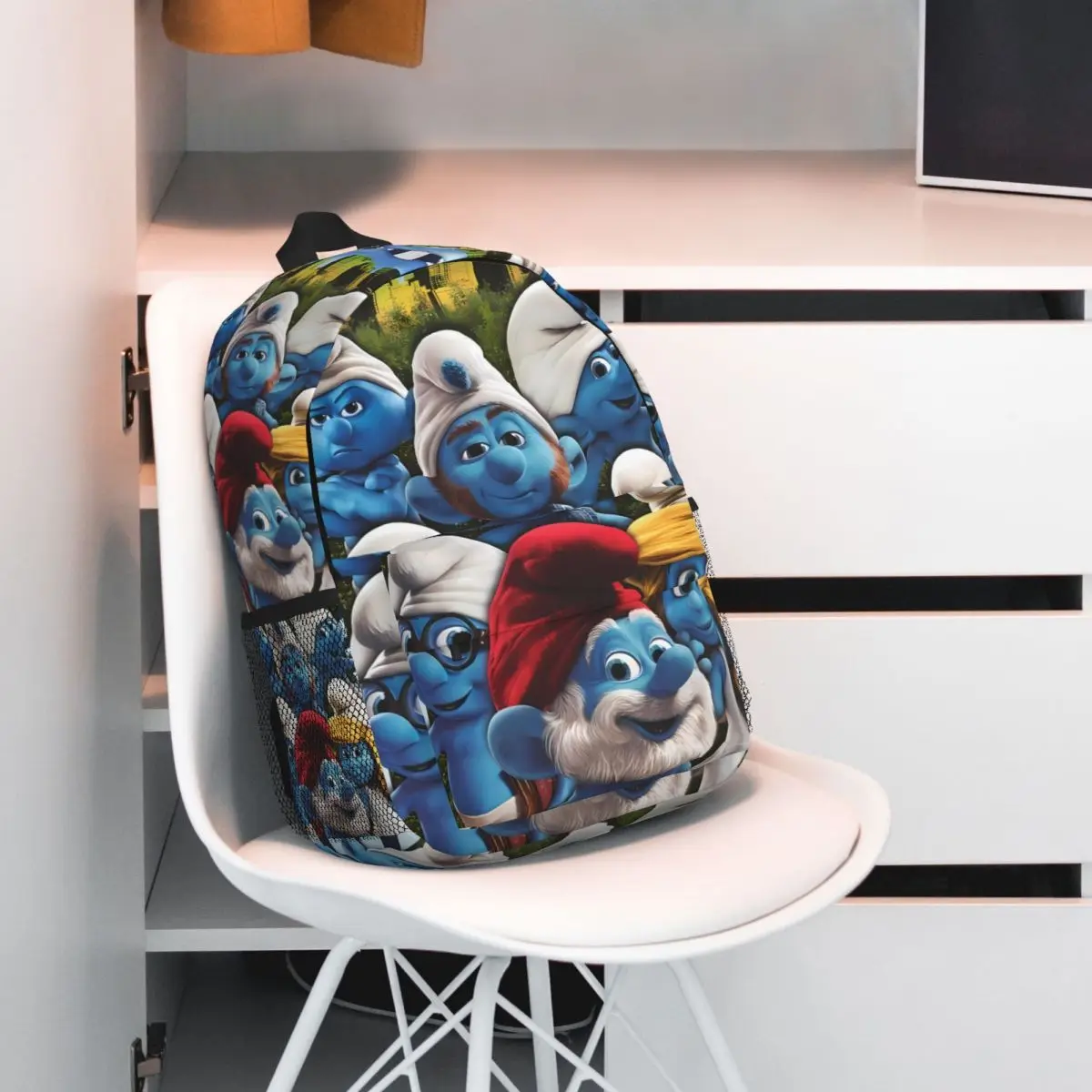 The-Similar-Smurfs New Fashion High Capacity Waterproof College Backpack Trendy Laptop Travel Book Bag 15inch 6