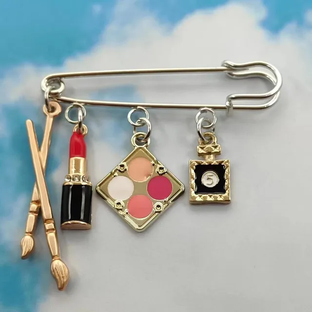 여성을 위한 매력적인 금속 에나멜 화장품 브로치: 스타일과 DIY의 만남