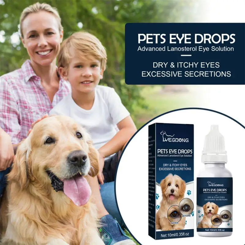 Pet Eye Drops 10ml Remove Tear Marks Relieve Eye Itching Gentle Cleansing