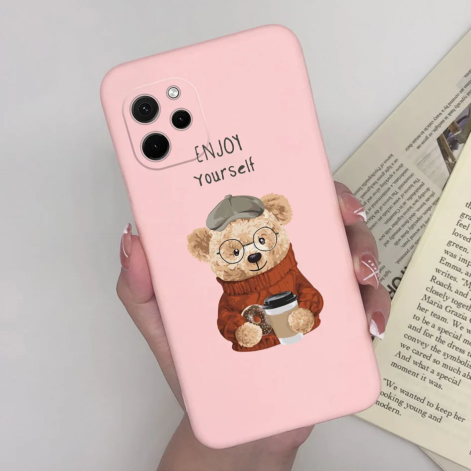Cute Cartoon Dinosaur Bear Soft Silicone Case for Huawei Nova Y61 and Enjoy 50z