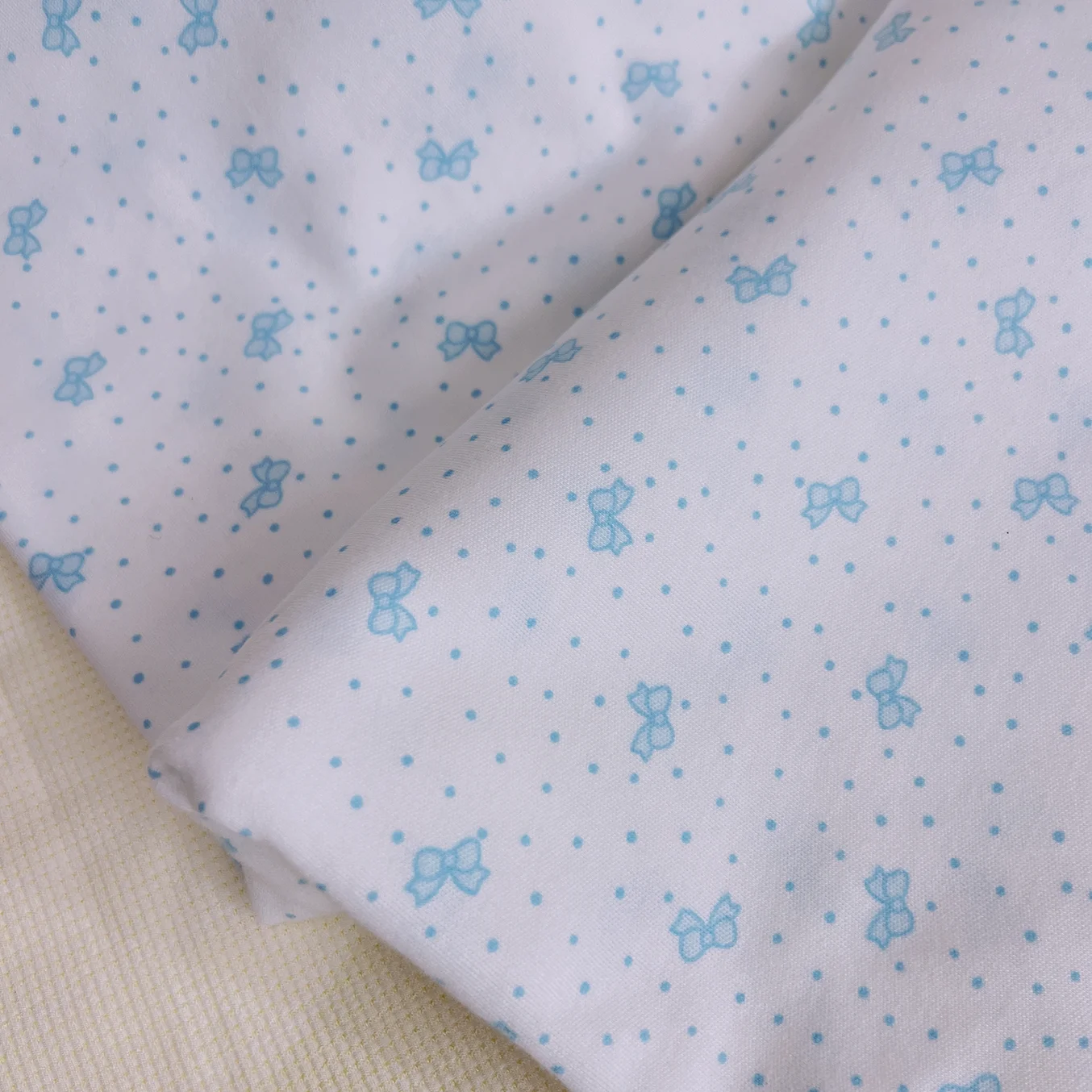 Candy Colored  Knot Small Polka Dot A-Class Baby Cotton Pure Knitted Fabric Handmade Doll Clothes DIY Hairband Material