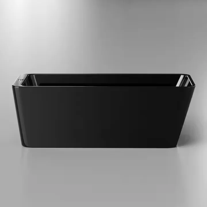 Icegalax Factory Directly Sale CE Home Bathroom Bath Tub Indoor Black White Smart Acrylic Freestanding Bathtub For Adults