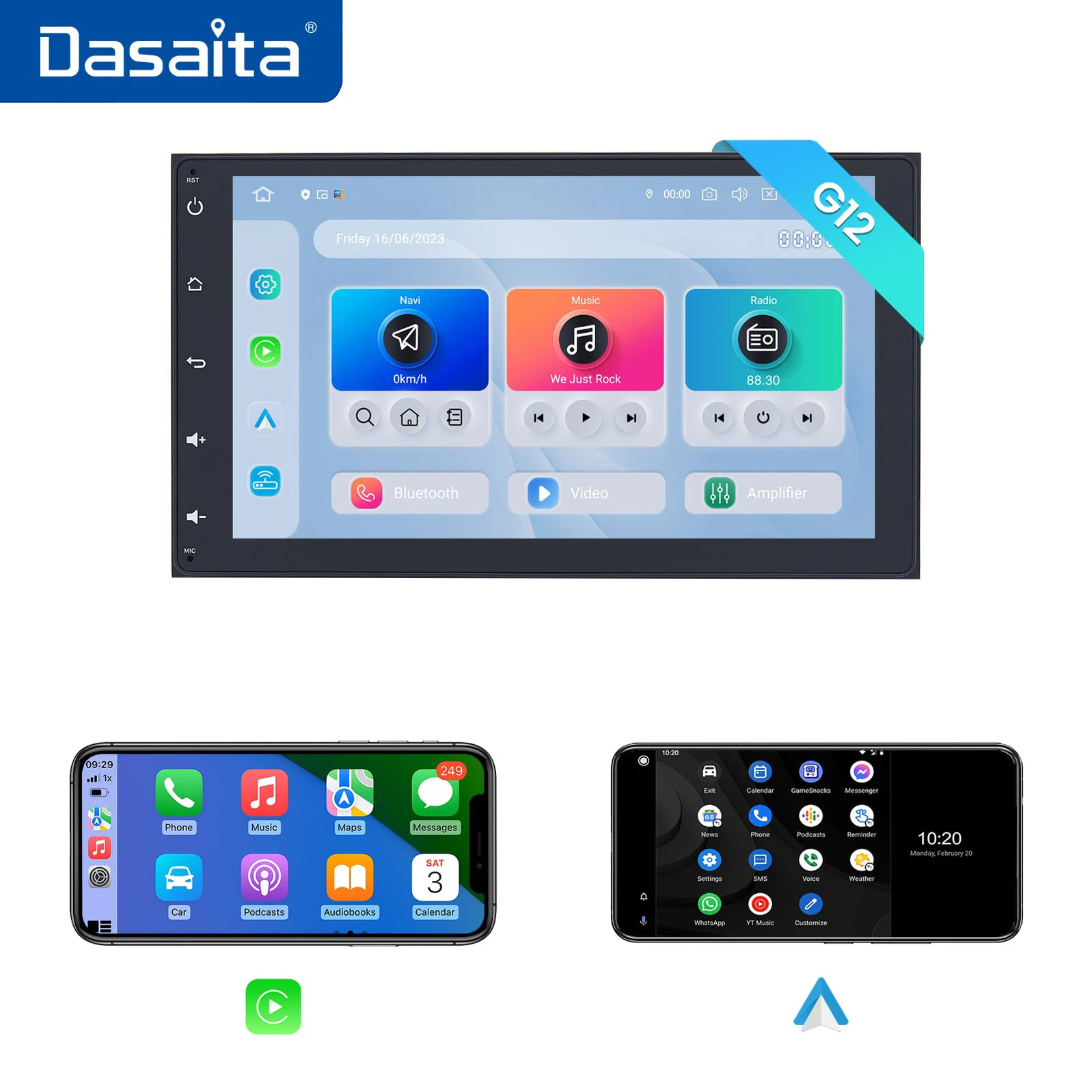 

Dasaita for Toyota Universal Corolla Sienna Tacoma Auris Prius Mirai Qualcomm 665 9" Screen Radio Car Stereo Multimedia player