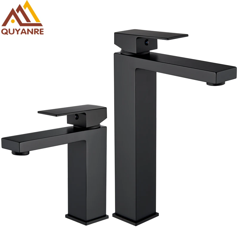 Matte Black Washbasin Faucet Black Faucet Bathroom Sink Bathroom