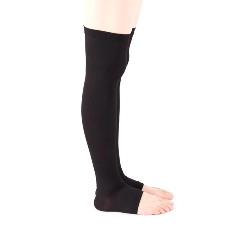 

18-21mm Open Toe Knee-High Medical Compression Stockings Varicose Veins Stocking Compression Brace Wrap Shaping for Women Men