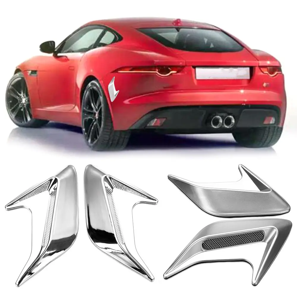 2Pcs Car Side Vent Air Flow Fender Stickers Auto Simulation Air Inlet Decorative