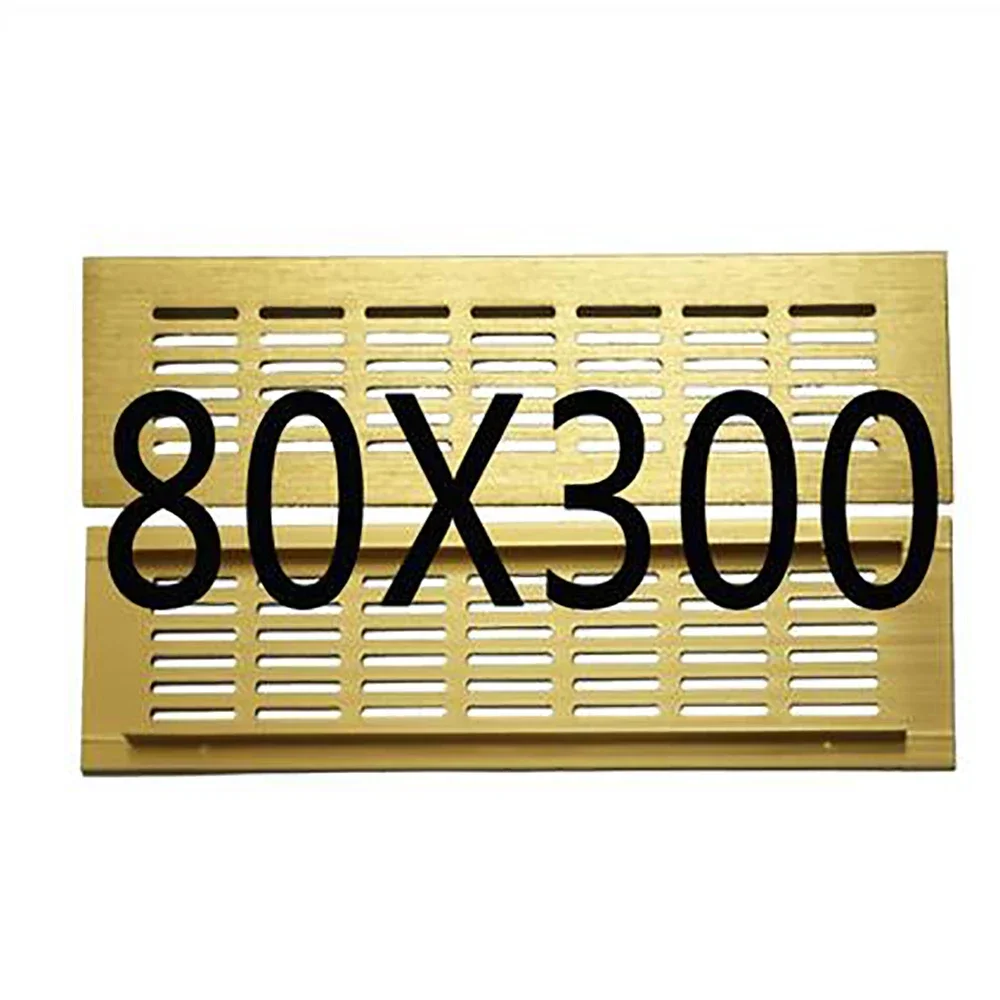 1Pcs Aluminum Alloy Brushed Gold Air Mesh Rectangular Wardrobe Cabinet Closet Air Ventilation Vents