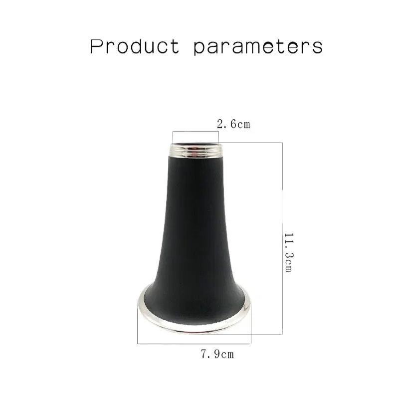 Bb Clarinet Bell with Alloy & Ebonite Construction-Anti-Crack, Anti-Shock Design with External Copper Band, Premium Accessory