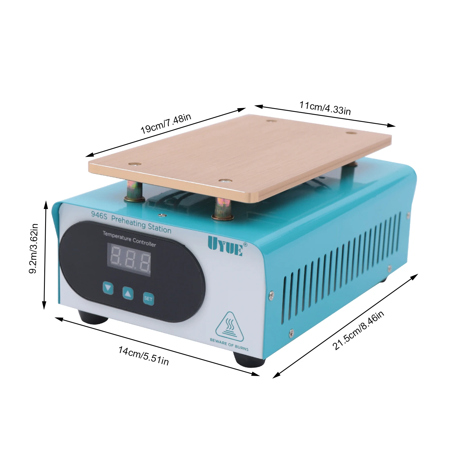 CPB Heating Pad for Screen Separation, Efficient 7.484.33" Plate, Precise Temperature Control with LED Display, Safe & Durable
