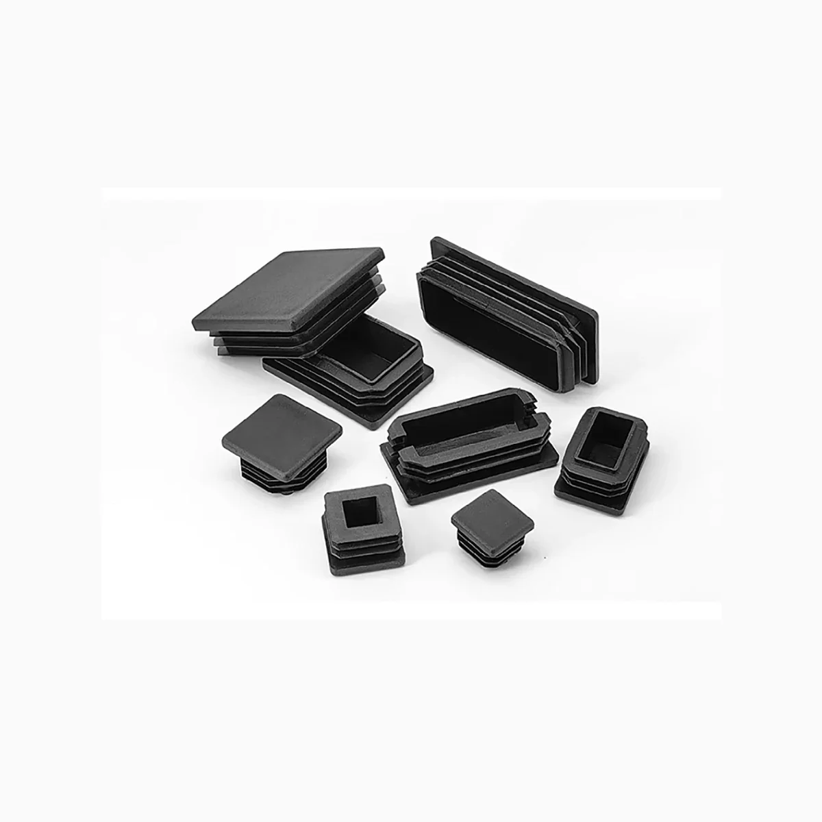 PE Plastic Square Tube Plug Furniture Tables Chairs Non Slip Foot Pads Stainless Steel/Aluminum Tube Inner Plug Decorative Cover
