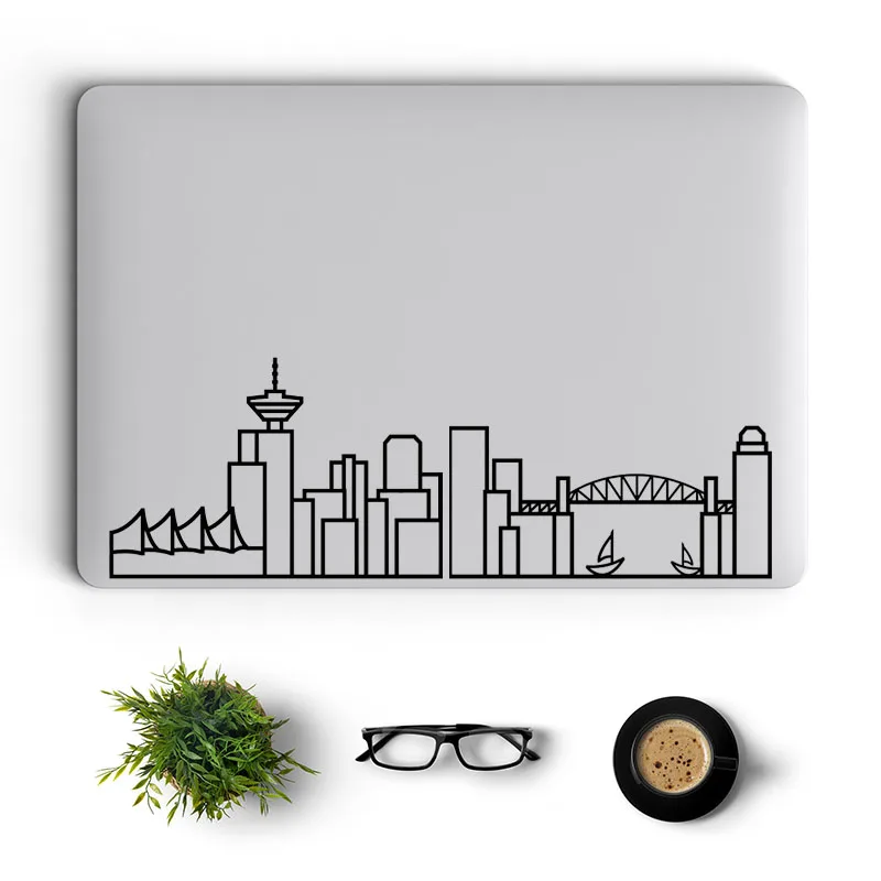 CanadaVancouverSkylineVinylLaptopStickersforMacbookPro1416