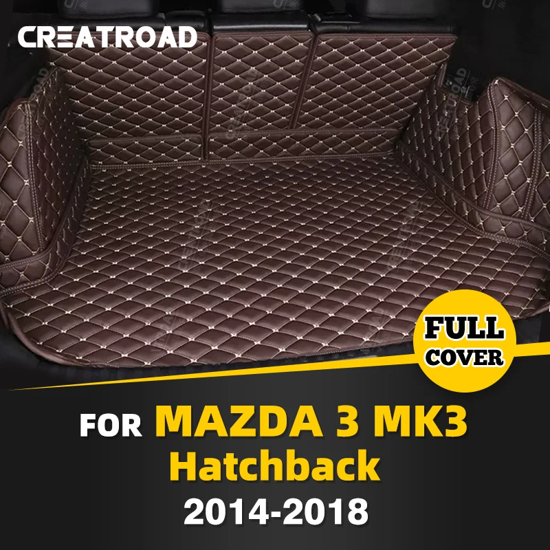 

Автомобильный коврик для багажника с полным покрытием для Mazda 3 Axela Hatchback 2014-2018 17 16 15, защитная накладка для багажника автомобиля, аксессуары для защиты интерьера