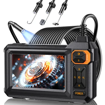 Rievbcau Industrial Endoscope Camera 4.3 "IPS Screen 1080P Car Inspection Borescope IP67 Waterproof Sewer Camera With 8 LED Gift 1