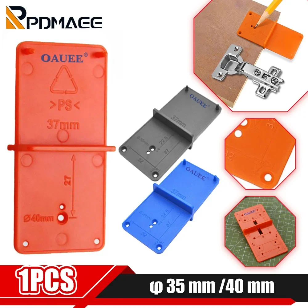 Hinge Hole Drilling Guide Plastic 35mm Woodworking Punch Opener Locator For Furniture Installation DIY Template Carpentry Tools