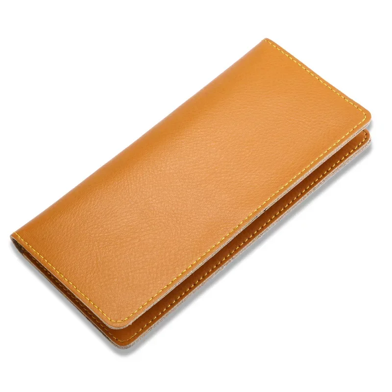 

Длинный кошелек MJ01 из коровьей спилковой кожи для мужчин и женщин, тонкий бумажник для денег и кредитных карт