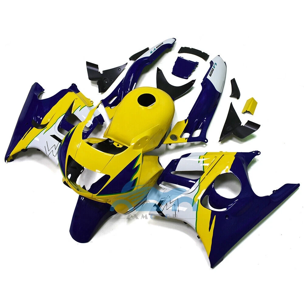 

High Quality Fairing Kit For Honda CBR600 F3 1995 1996 cbr 600 f3 95 96 Yellow Blue Free Custom Motorcycle fairings