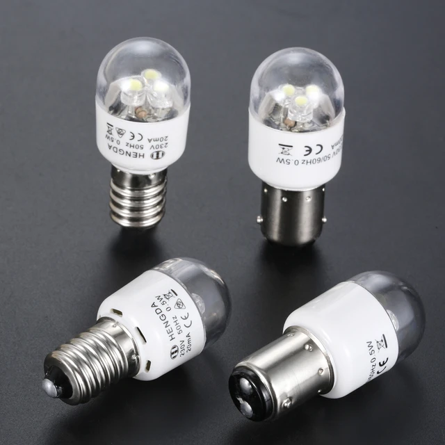Ampoule LED BA15D/E14 pour Machine à Coudre Domestique, Éclairage Lumineux  0.5W AC 190-250W, Lampe pour Singer, Juki, Pfaff, Janome, Brother Acme