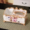 European Retro Resin Plastic Tissue Boxes Hotel Home Living Room Bedroom Desktop Storage Box Originality Paper Extraction Box 3