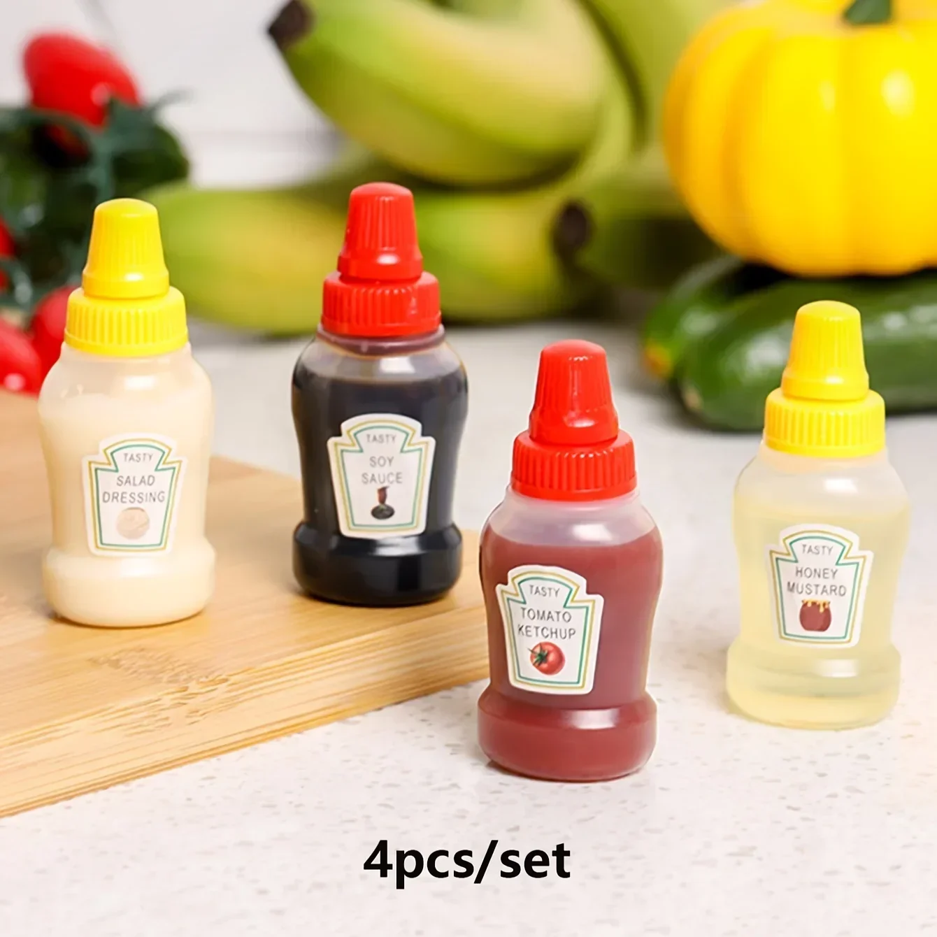 Mini Condiment Squeeze Bottles
