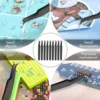 1/9 Pieces Curved Tip Eyelash Extension Tweezers, Stainless Steel Curved Tip Tweezers Pointed Tip Tweezers with Protective 2